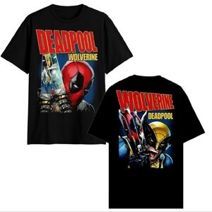 Marvel Deadpool Wolverine Black T-Shirt